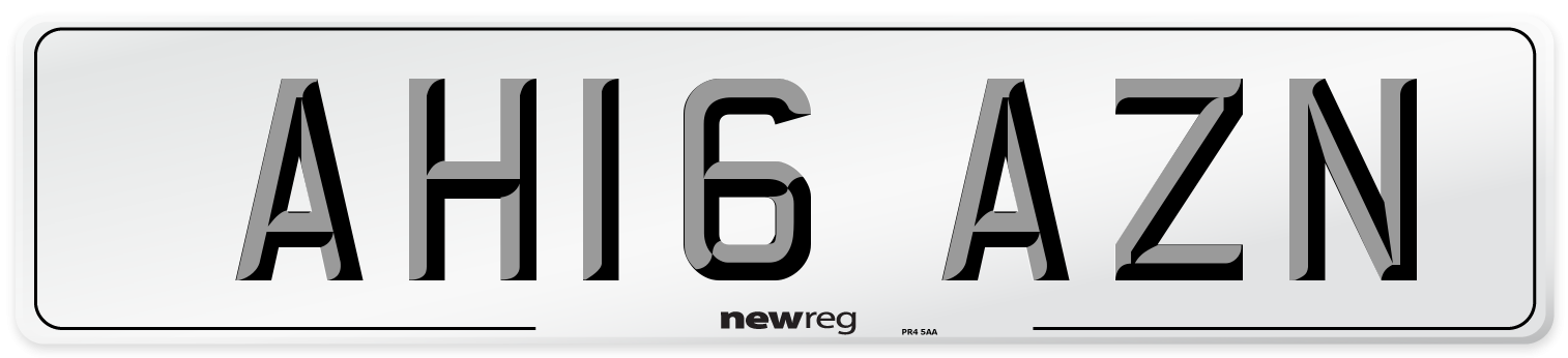 AH16 AZN Number Plate from New Reg